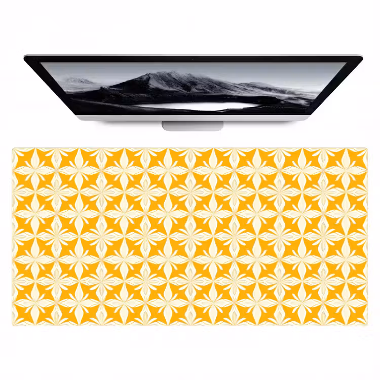 Patroon - Retro - Geel Muismat XXL klein 681 -zzz3d