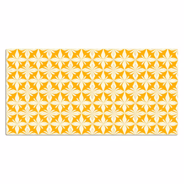 Patroon - Retro - Geel Muismat XXL klein 681 -3d_leeg