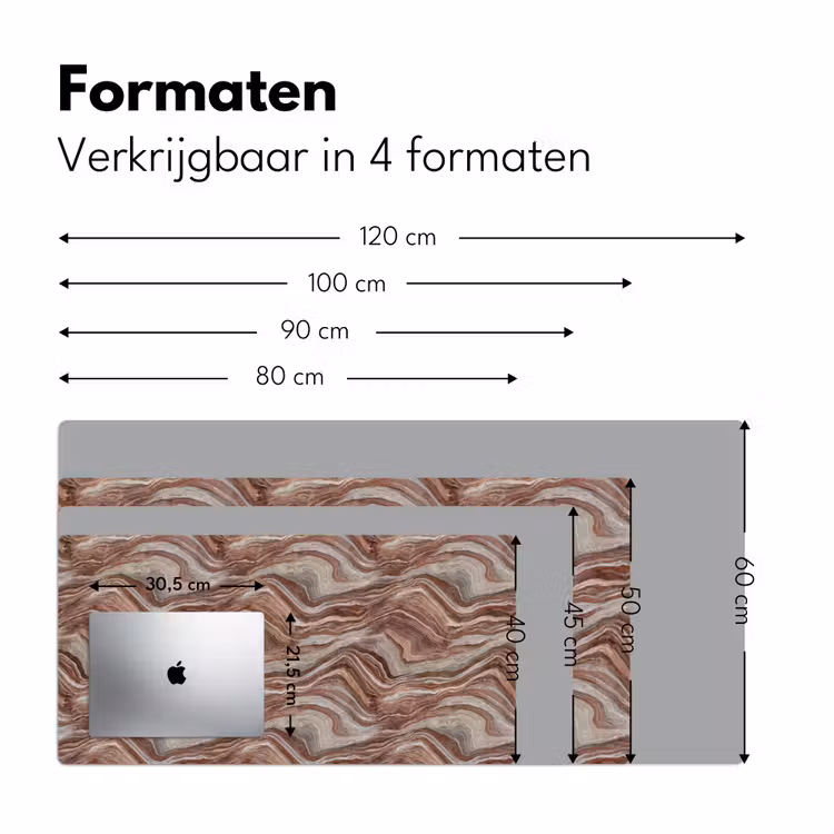 Patroon - Zandsteen - Travertijn Muismat XXL klein 681 -sfeer5