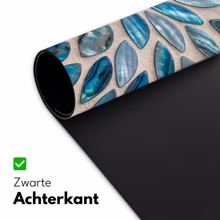Patroon - Glans - Abstract - Blauw - Decoratie Muismat XXL klein -sfeer2