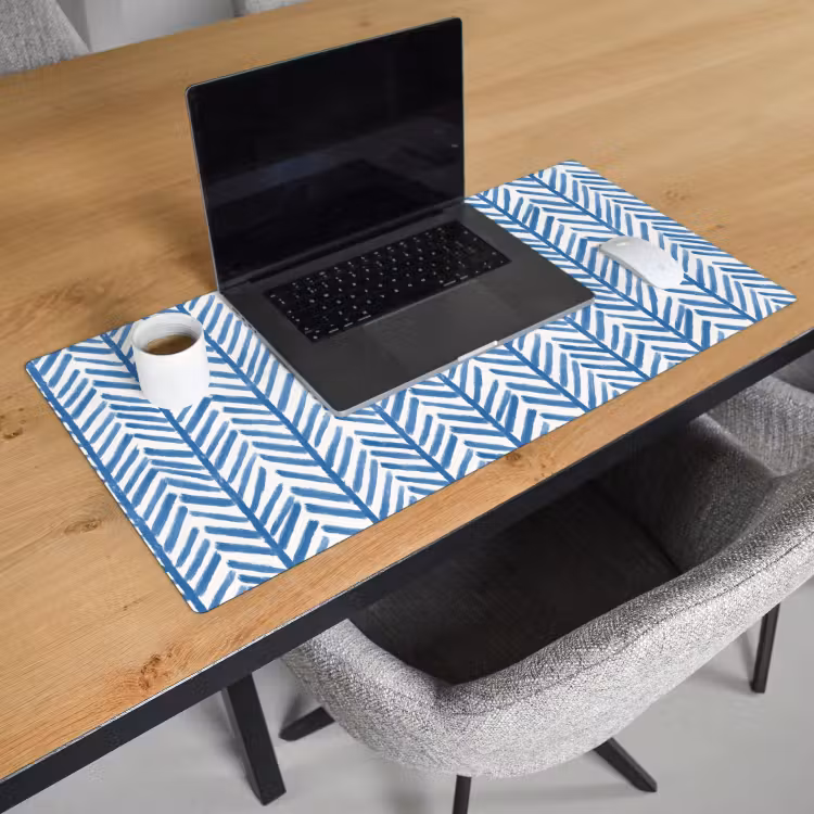 Patroon - Streep - Blauw Muismat XXL klein 681 -sfeer1