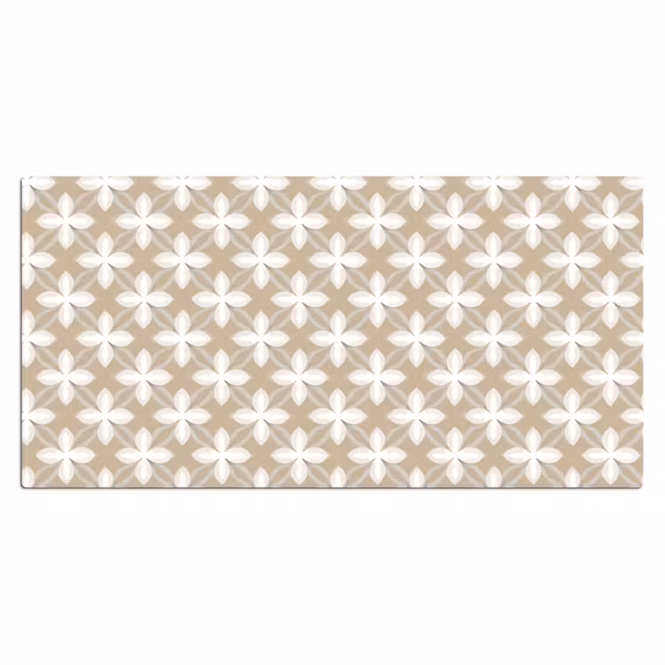 Patroon - Symmetrisch - Beige Muismat XXL klein 681 -3d_leeg