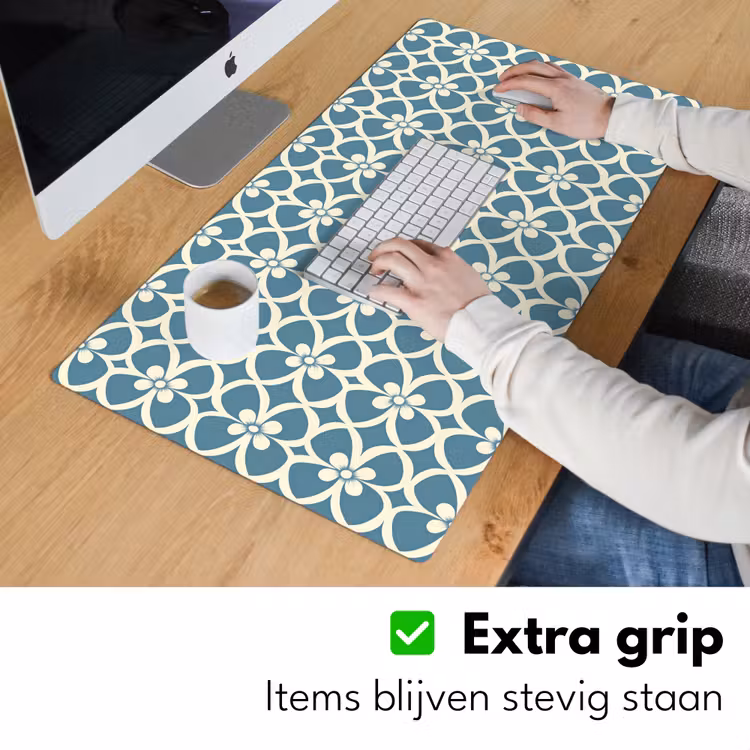 Patroon - Symmetrisch - Blauw Muismat XXL klein 681 -sfeer3