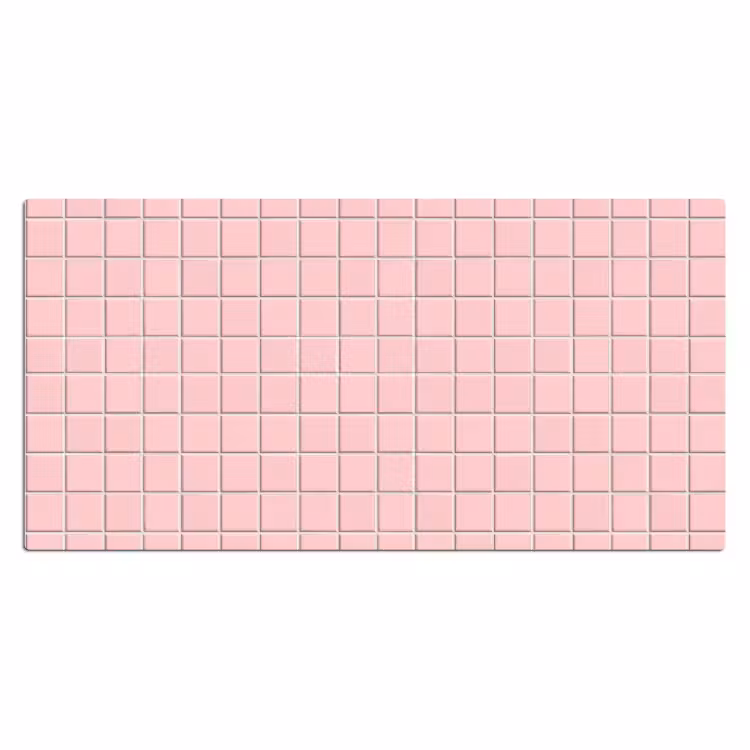 Patroon - Tegel - Pastelroze Muismat XXL klein 681 -3d_leeg