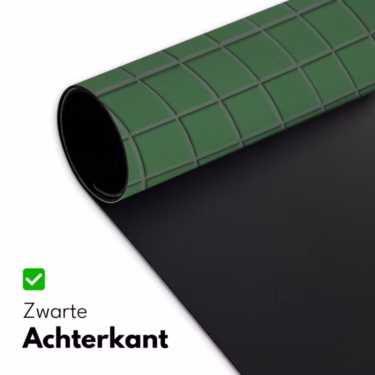 Patroon - Tegels - Groen Muismat XXL klein 681 -sfeer2