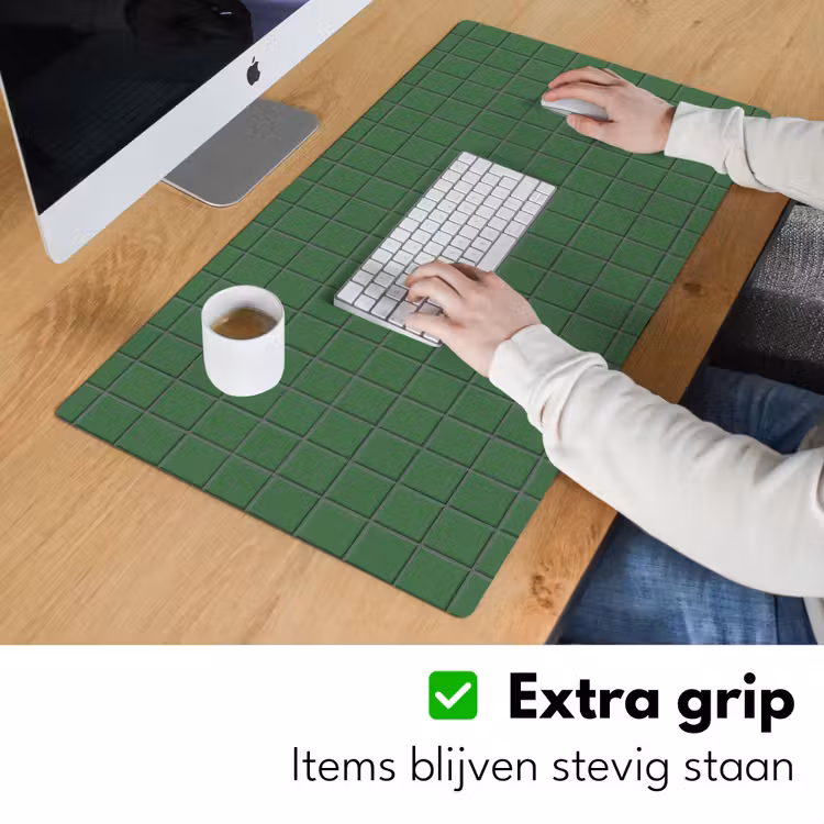 Patroon - Tegels - Groen Muismat XXL klein 681 -sfeer3