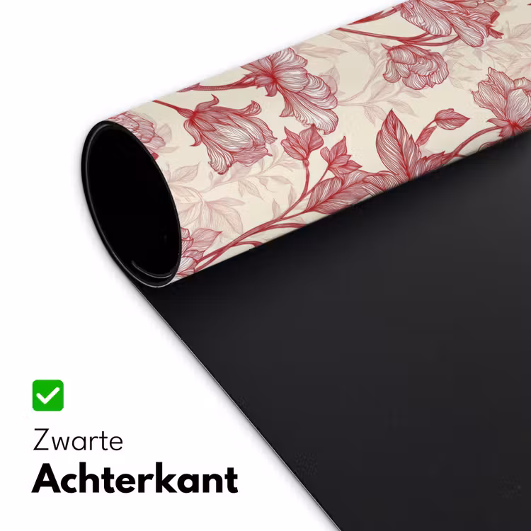 Pioenrozen - Modern -  Rood Muismat XXL klein 681 -sfeer2