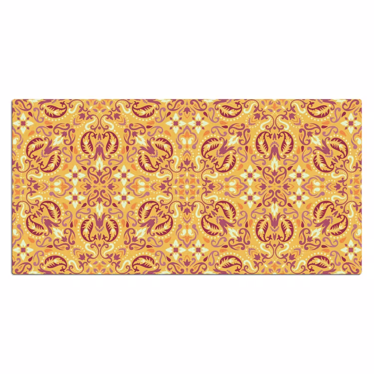 Perzisch Tapijt - Vloerkleed - Patronen - Oranje Muismat XXL klein -3d_leeg