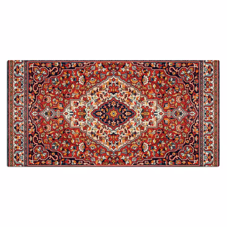 Perzisch Tapijt - Vloerkleed - Patronen - Rood Muismat XXL klein -3d_leeg