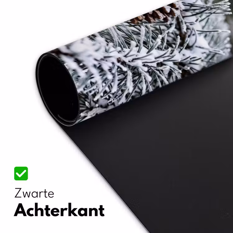 Dennenappel - Tak - Sneeuw - Winter - Sfeervol Muismat XXL klein -sfeer2