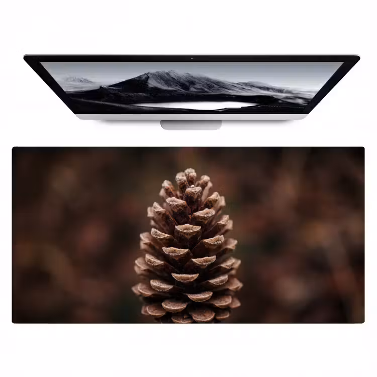 Dennenappel - Bos - Herfst - Bruin - Sfeervol Muismat XXL klein -zzz3d