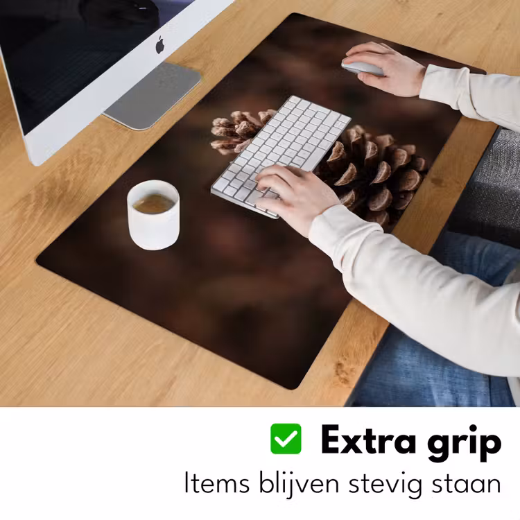 Dennenappel - Bos - Herfst - Bruin - Sfeervol Muismat XXL klein -sfeer3