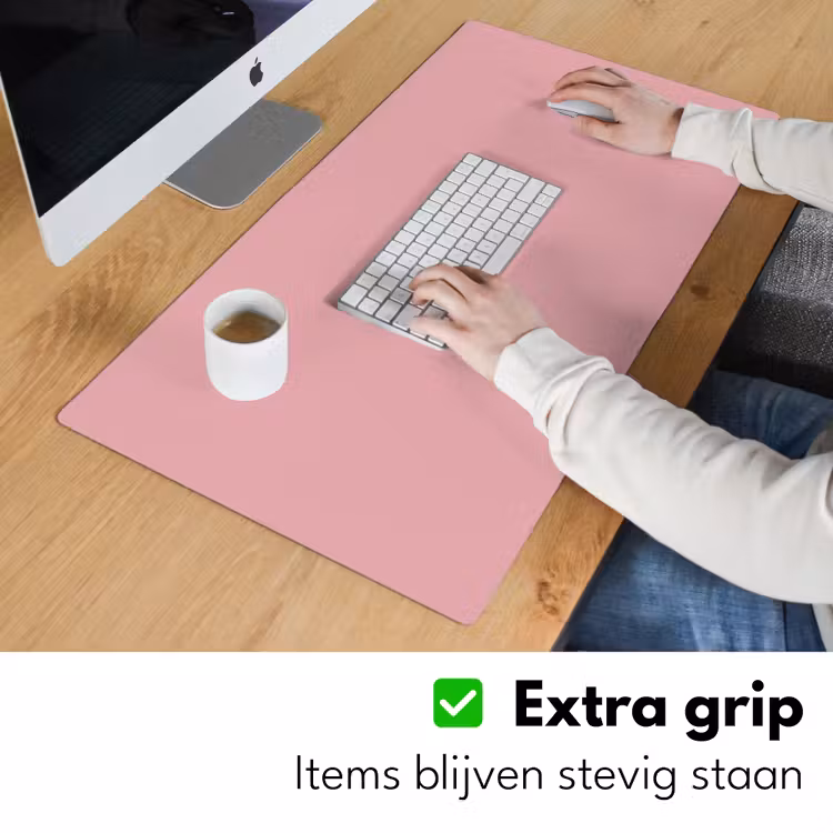 Roze - Kleuren - Interieur - Effen - Kleur Muismat XXL klein -sfeer3