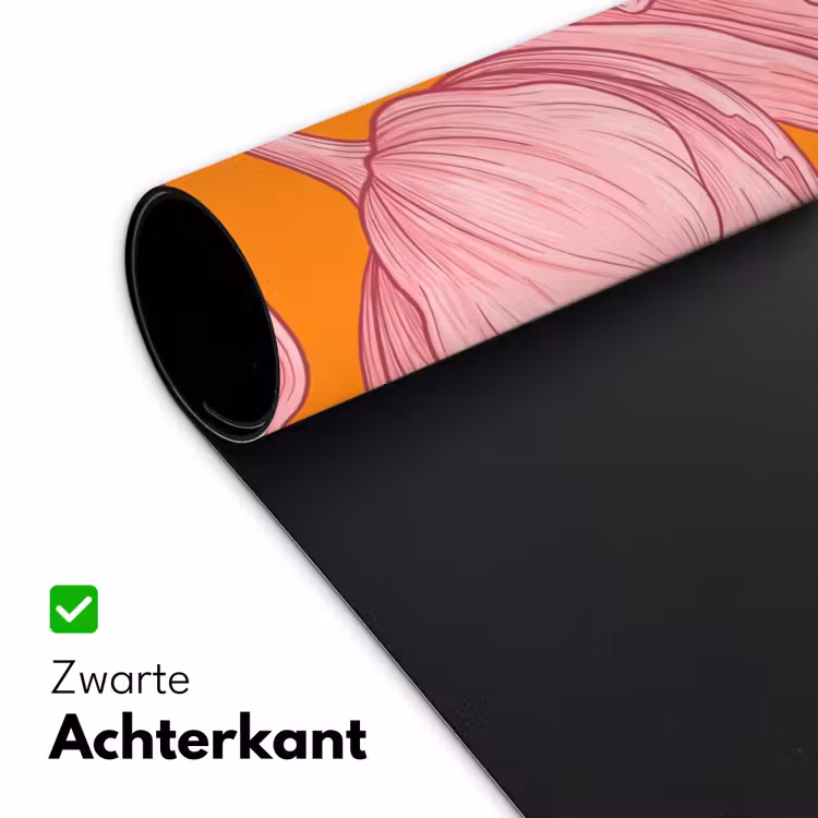 Desk Mat - Pink Flowers - Modern - Roze bloemen - Modern Muismat XXL klein