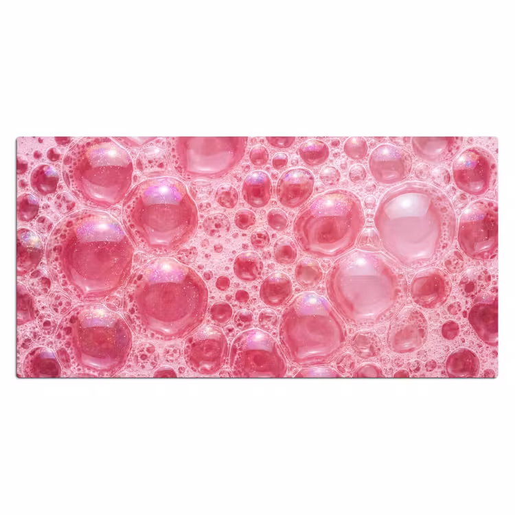 Roze - Schuim - Bubbels Muismat XXL klein -3d_leeg