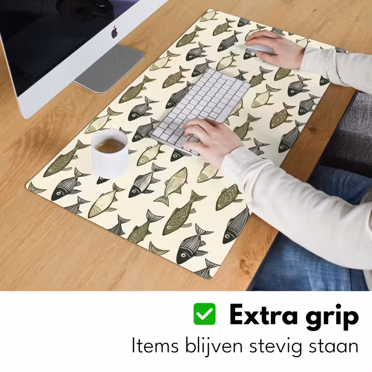 Vissen - Klassiek - Groen Muismat XXL klein 681 -sfeer3