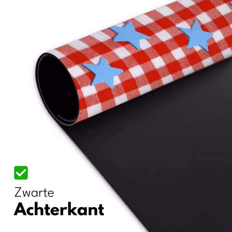 Ruit - Sterren - Rood Muismat XXL klein 681 -sfeer2