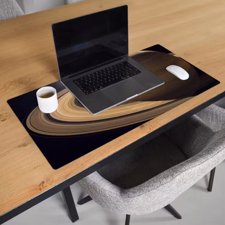 Desk Mat - Planet - Rings - Space - Planeet - Ringen - Ruimte Muismat XXL klein