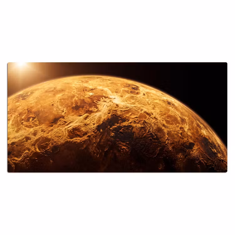 Desk Mat - Planet - Space - Orange - Planeet - Ruimte - Oranje Muismat XXL klein