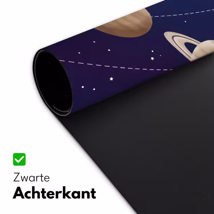 Planetenstelsel - Ruimte - Illustratie Muismat XXL klein -sfeer2