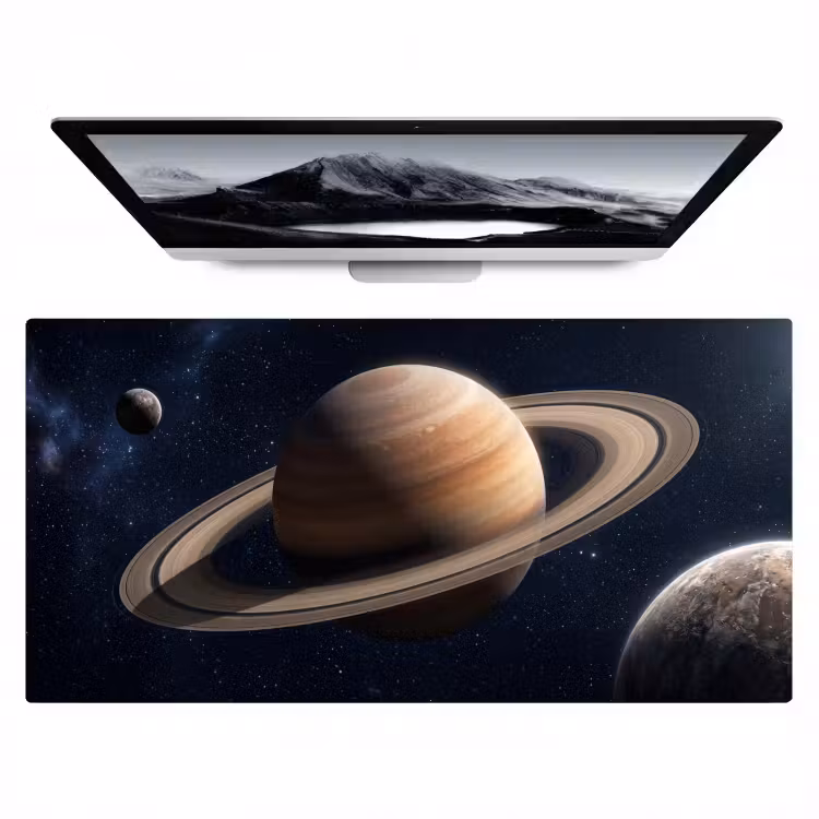 Planeten - Saturnus - Ruimte Muismat XXL klein -zzz3d