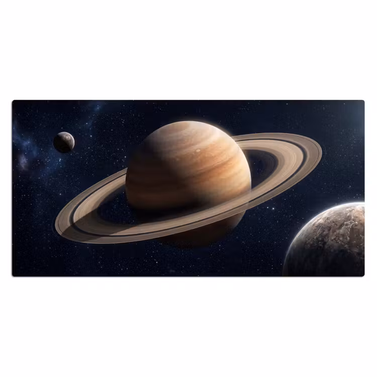 Planeten - Saturnus - Ruimte Muismat XXL klein -3d_leeg