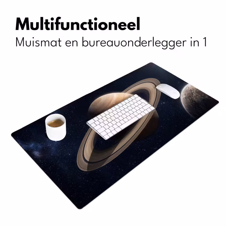 Planeten - Saturnus - Ruimte Muismat XXL klein -sfeer4