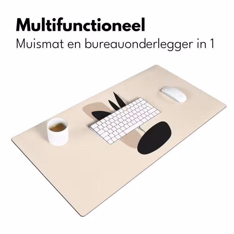 Plant - Beige - Japandi Muismat XXL klein -sfeer4