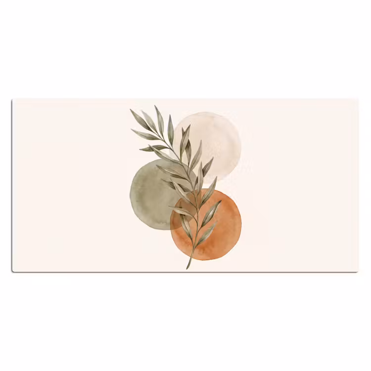 Desk Mat - Plant - Circles - Abstract - Plant - Cirkels - Abstract Muismat XXL klein