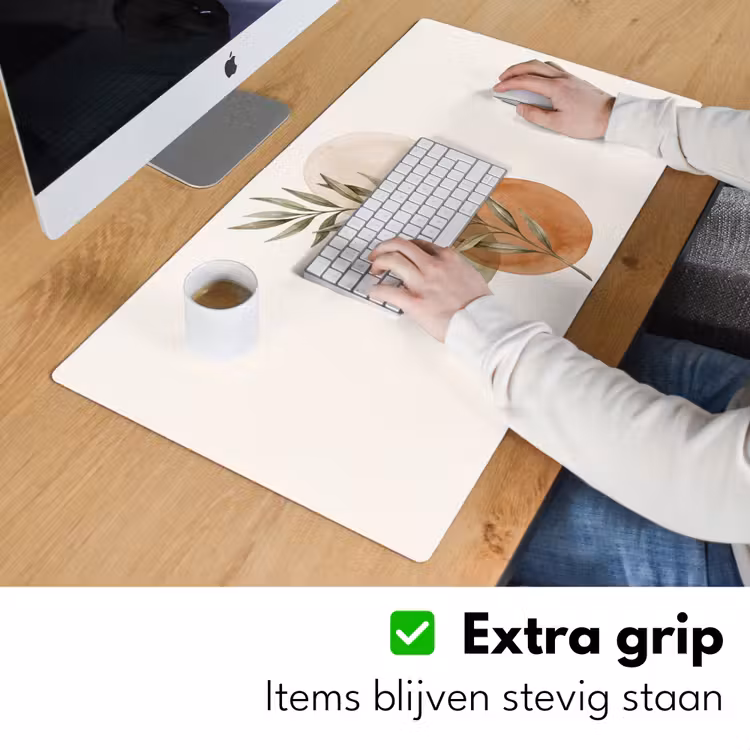 Desk Mat - Plant - Circles - Abstract - Plant - Cirkels - Abstract Muismat XXL klein