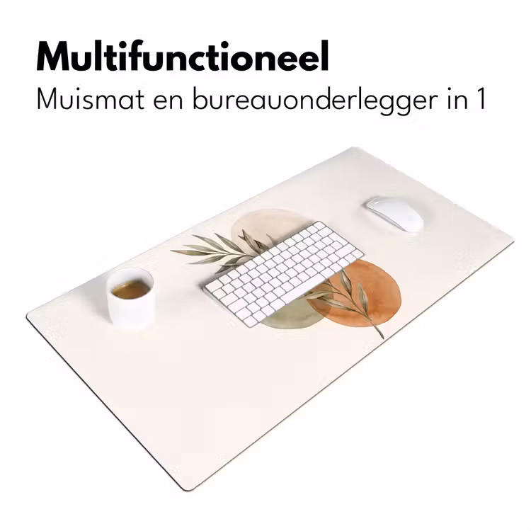 Desk Mat - Plant - Circles - Abstract - Plant - Cirkels - Abstract Muismat XXL klein