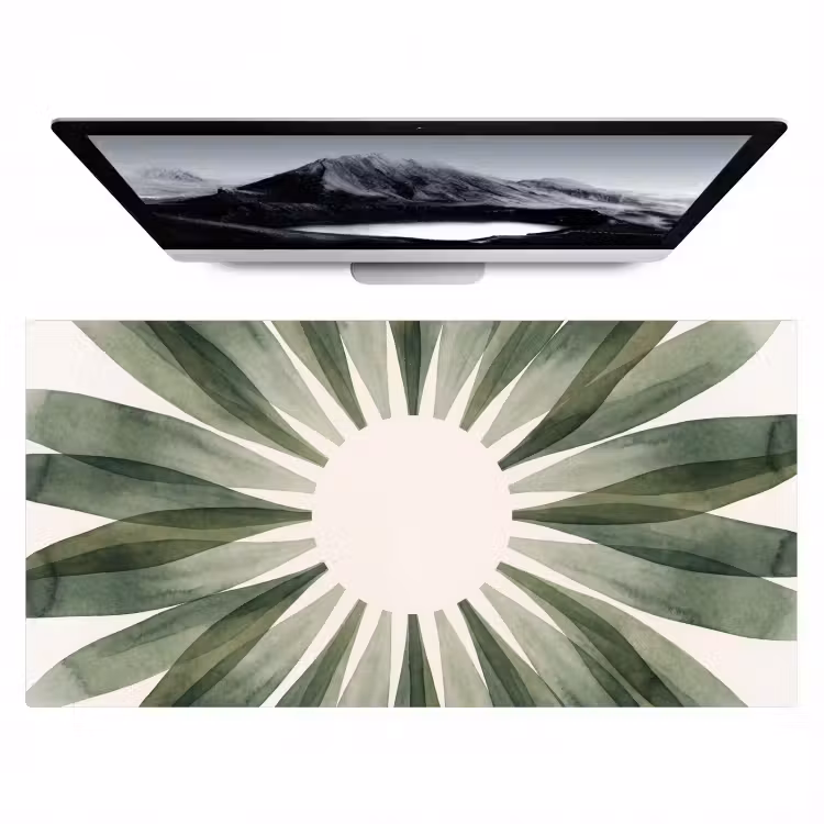 Planten - Abstract - Waterverf - Groen - Natuur Muismat XXL klein -zzz3d