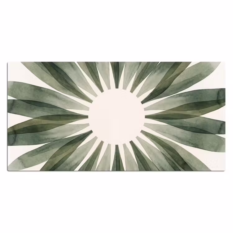 Planten - Abstract - Waterverf - Groen - Natuur Muismat XXL klein -3d_leeg