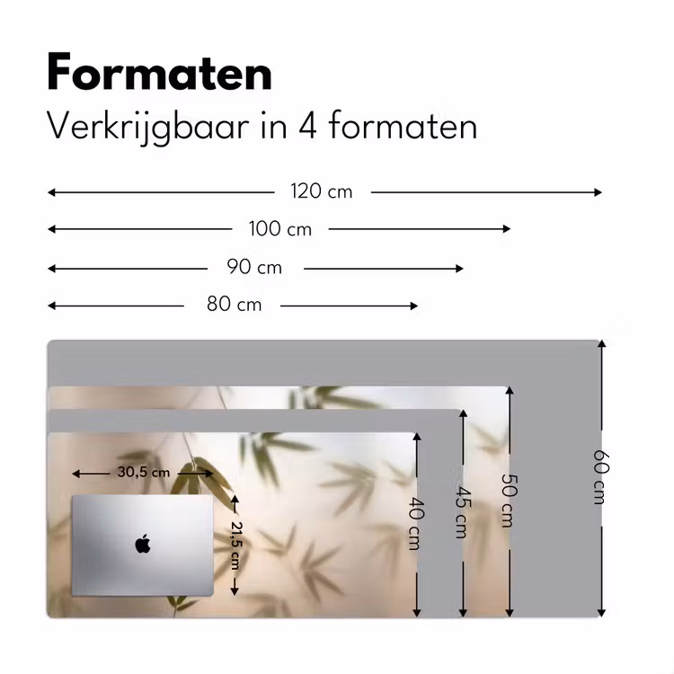 Planten - Bladeren - Natuur - Groen Muismat XXL klein -sfeer5