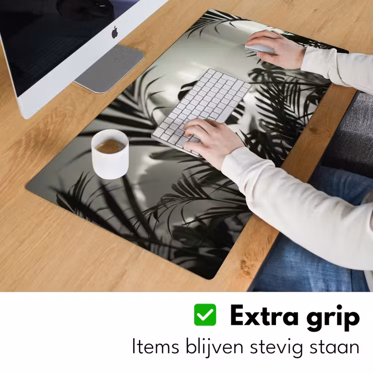 Planten - Bladeren - Natuur - Minimalistisch - Groen Muismat XXL klein -sfeer3