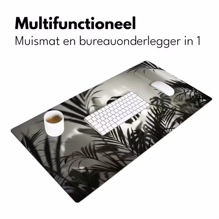 Planten - Bladeren - Natuur - Minimalistisch - Groen Muismat XXL klein -sfeer4