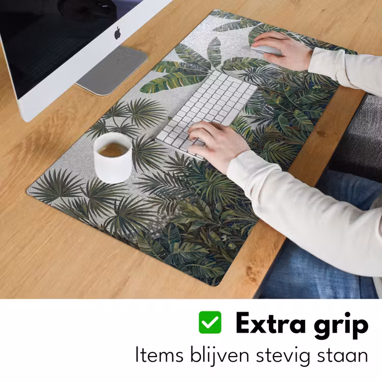 Planten - Tropisch - Mozaïek - Groen - Natuur Muismat XXL klein -sfeer3