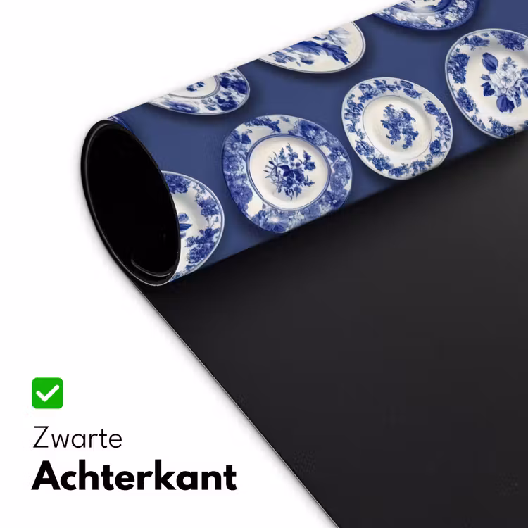 Borden - Floraal - Blauw Muismat XXL klein 681 -sfeer2