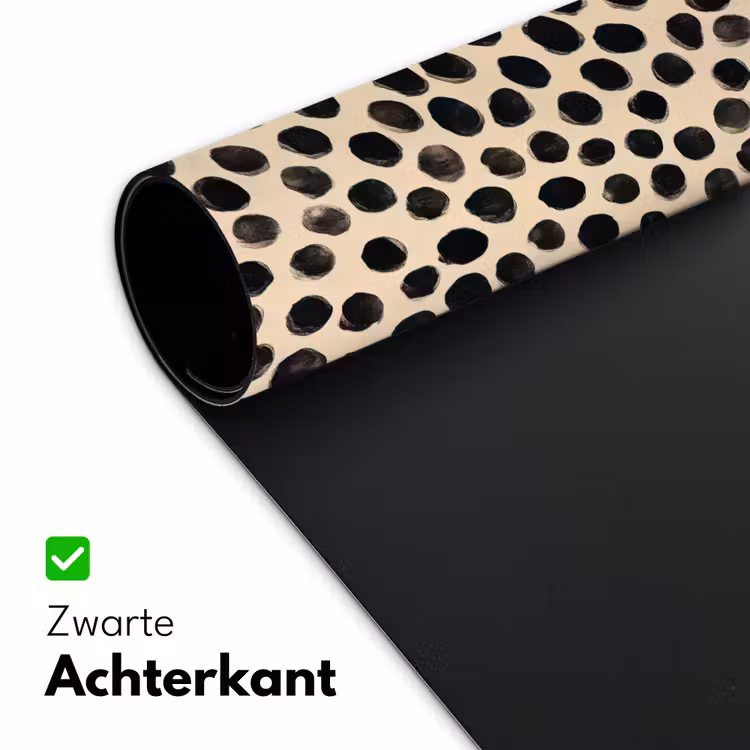 Stippen - Patroon - Zwart Muismat XXL klein 681 -sfeer2