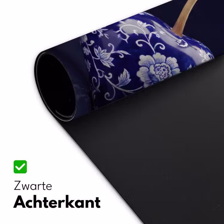 Porselein- Kersen - Delfts - Blauw Muismat XXL klein -sfeer2
