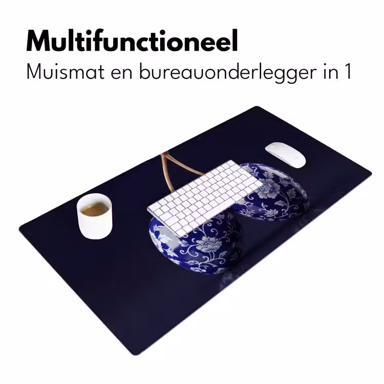 Porselein- Kersen - Delfts - Blauw Muismat XXL klein -sfeer4