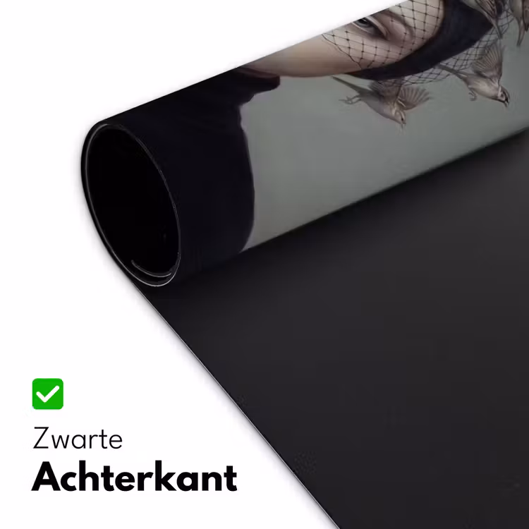 Portret - Vogels - Zwart Muismat XXL klein -sfeer2