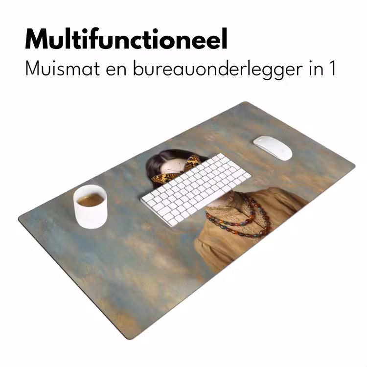 Portret - Vlinder - Kleurrijk Muismat XXL klein -sfeer4