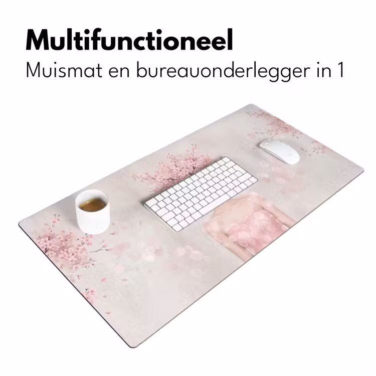 Portret - Kersenbloesem - Roze Muismat XXL klein -sfeer4