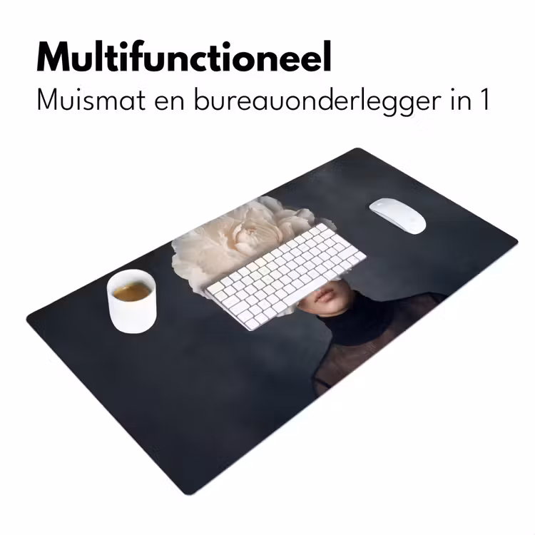 Portret - Mysterieus - Wit Muismat XXL klein -sfeer4