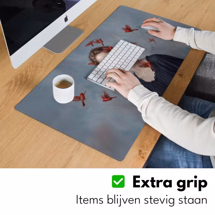 Portret - Krachtig - Rood Muismat XXL klein -sfeer3