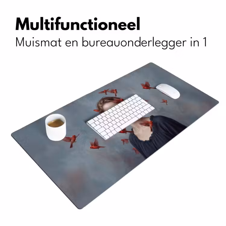 Portret - Krachtig - Rood Muismat XXL klein -sfeer4