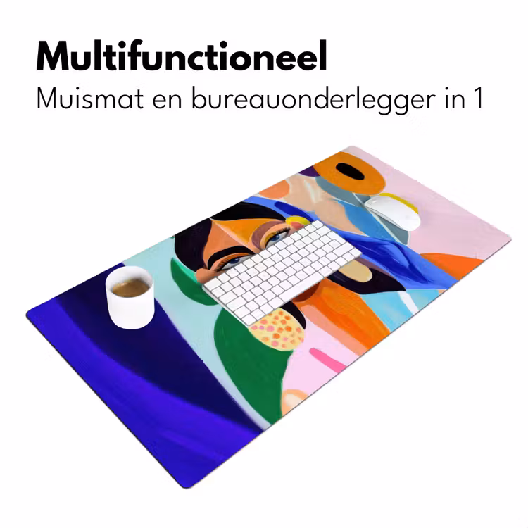 Portret - Vrouw - Modern Muismat XXL klein -sfeer4