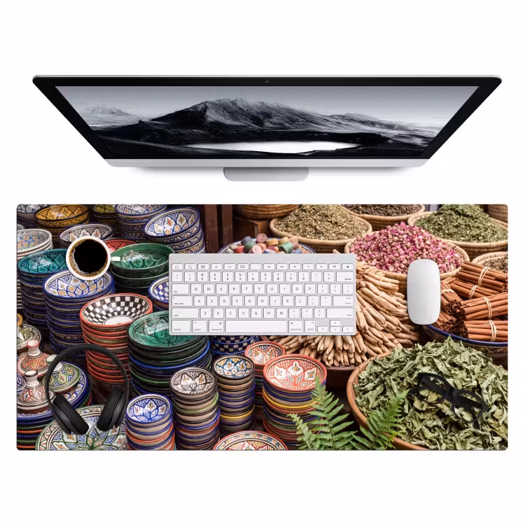 Desk Mat - Pottery - Oriental - Colorful - Aardewerk - Oosters - Kleurrijk Muismat XXL klein