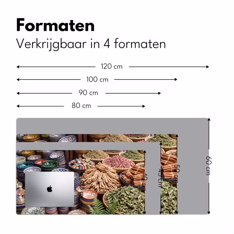 Desk Mat - Pottery - Oriental - Colorful - Aardewerk - Oosters - Kleurrijk Muismat XXL klein